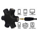 Multiple Headphone Splitter 5 Jack 3.5mm Audio Adapter 1 Male to 5 Port Female Splitter with 3.5mm Stereo Cable for Earphone. 