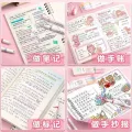 Hand Copy Pattern Outline PEN Students Draw Wavy Line Border Fluorescent Pen Curve Pen with Notebook Strokes. 