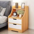 Tall Bed Side Table with Chest of Drawers and Shelf Style Bedroom Drawers Side Table End Table with Storage Shel Design by Nahid Furniture 28x16x12". 