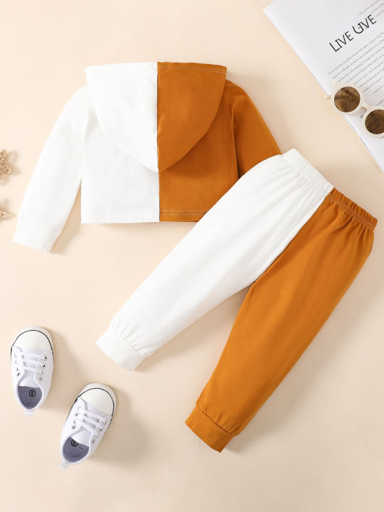 Toddler%20Girls%202Pcs%20Fall%20Outfits,%20Long%20Sleeve%20Contrast%20Color%20Letter%20Hoodie%20and%20Pants%20Set%20-%20Image%209