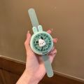 Watch Fans Wrist Handheld Fan New Cute INS Creativity Strong Wind USB Charging with Light Exquisite Gifts. 