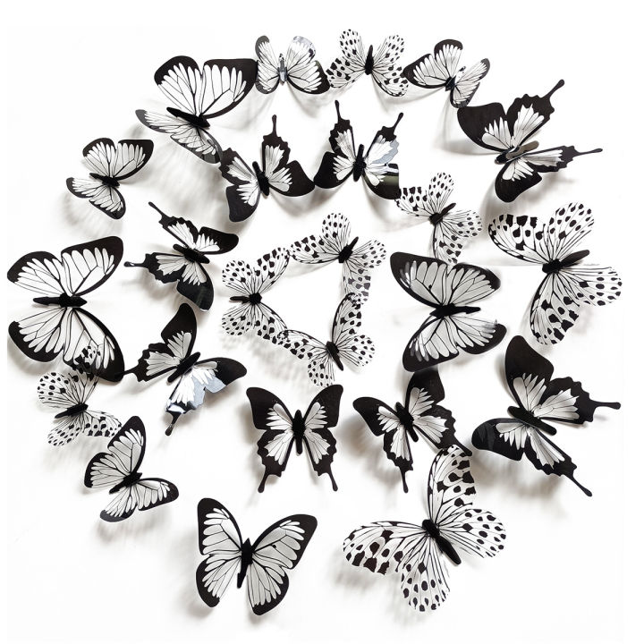 12/24%20Pcs%203D%20Butterfly%20Wall%20Stickers%20DIY%20Art%20Home%20Decor%20Wall%20Decals%20Fridge%20Stickers%20Wedding%20Decor%20-%20Image%203