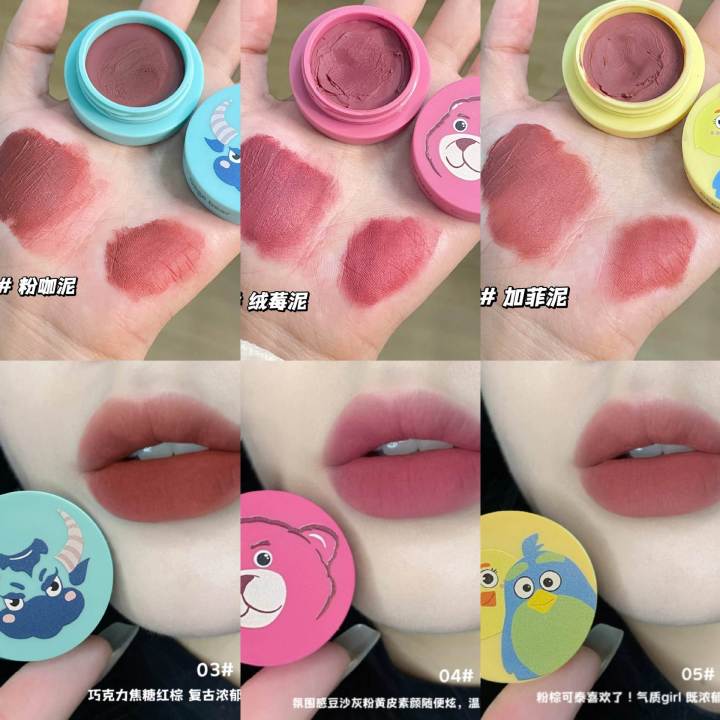 KH%20Gege%20Bear%20Cute%20Weird%20Party%20Lip%20Mud%20Matte%20Finish%20Lipstick%20Long-Lasting%20Not%20Easy%20To%20Fade%20White%20Lips%20And%20Cheeks%20Dual-Use%20-%20Image%206
