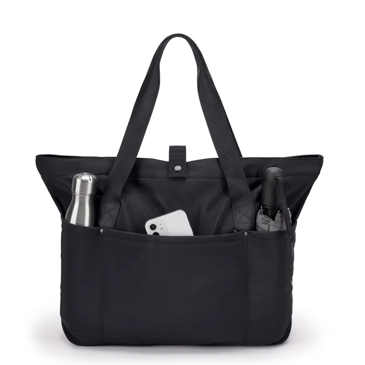 BAGSMART%20Folding%20Travel%20Bags%2020L%20Waterproof%20Tote%20Bag%20With%20Zipper%20Multifunctional%20Shoulder%20Bag%20Handbag%20for%20Travel%20Work%20School%20-%20Image%203