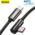 Baseus Legend Series Elbow Fast Charging Data Cable Type-C to Type-C 100W 2m Black. 