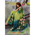Exclusive Designer Hand Print Half Silk Saree for women.