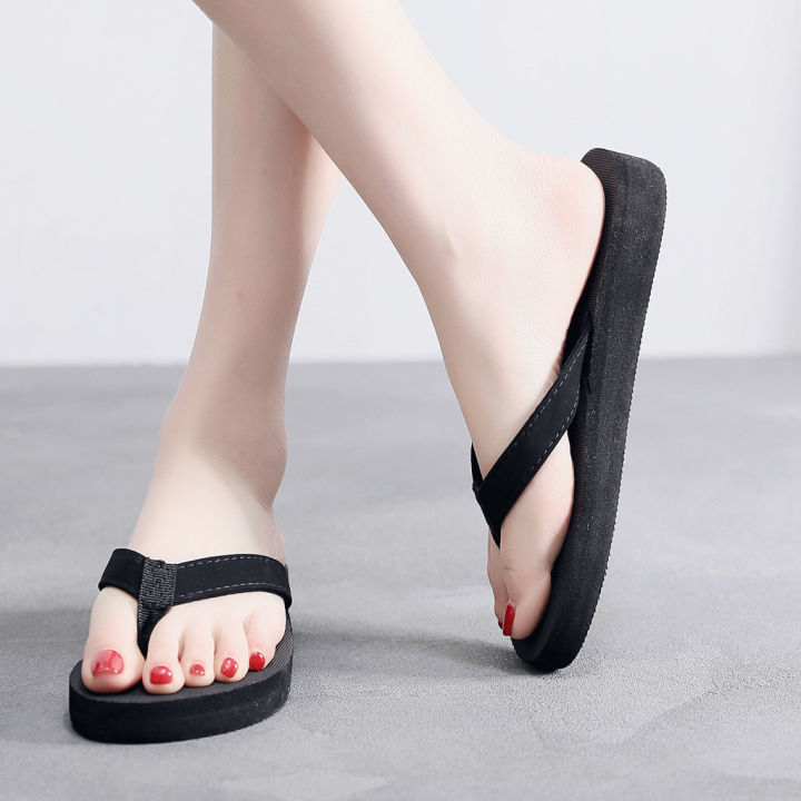 Summer%20Floral%20Printing%20Slippers%20Women%20Bohemian%20Satin%20Strap%20Platform%20Wedge%20Flip%20Flops%20Outdoor%20Thick%20Bottom%20Comfort%20Beach%20Shoes%20-%20Image%204