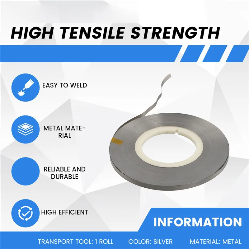 Strip Tape 0.15mm Steel Plated – 1KG Battery Spot Welding Tape For Lithium Battery Building (0.15 X 8mm Or 10mm)