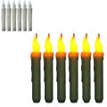 Qiunery 6Pcs Led Electric Candles Lamp With 10 Key Remote Control, Automatic Timer 3D Led Battery Candles Light, Flameless Taper Candles Light For Wedding Christmas Candles Lamp.