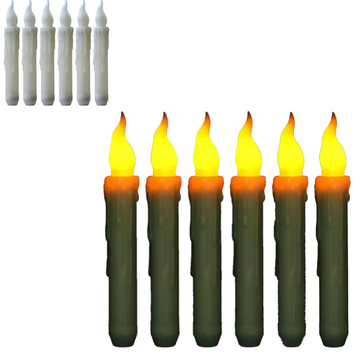 Qiunery%206Pcs%20Led%20Electric%20Candles%20Lamp%20With%2010%20Key%20Remote%20Control,%20Automatic%20Timer%203D%20Led%20Battery%20Candles%20Light,%20Flameless%20Taper%20Candles%20Light%20For%20Wedding%20Christmas%20Candles%20Lamp%20-%20Image%208