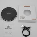 2pcs K8 10W Universal Aluminum Alloy Phone Wireless Charger, Specification:with 1m Cable.