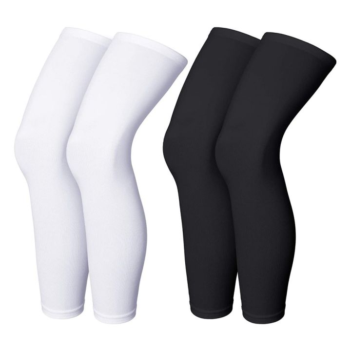 Sports Leg Sleeves Full Length Leg Compression Sleeve Cycling Leg Sleeves For Men Women Elastic Knee Thigh