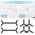 ARELENE Bed Sheet Holder Straps,Adjustable Elastic Bed Sheet Straps,Crisscross Bed Sheet Fasteners Suspenders,Sheet Stays Clip B.