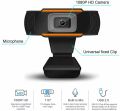 Full HD 1080P USB 2.0 Webcam with Built-in Microphone for PC Laptop Video Calling (Plug & Play).