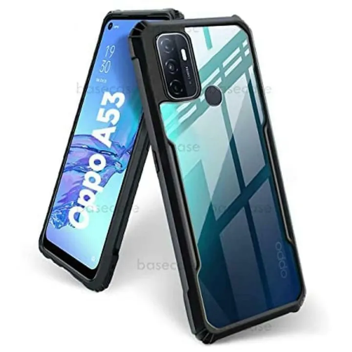 For%20Oppo%20A53%20%20Protective%20Black%20Border%20Crystal%20Clear%20Xundd%20Mobile%20Back%20Case%20Cover%20-%20Image%205