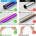 Vinaco Reusable Smoothie Straw, 0.4'' Extra Wide Stainless Steel Straw 10.5'' & 8.5'' Long colorful Straws, (1-4) Pack Metal Straw with 1 Reusable Straw Brush Cleaner for Milkshake, Smoothie, Bubble tea.
