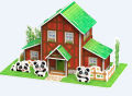Kids 3d stereoscopic puzzle toys 3 to 6 years old house princess building blocks puzzle boy girl 3 diy handmade house.