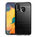 Leweisi carbon fiber bumper phone case for Samsung Galaxy A40 back cover shockproof protective cover.