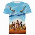 Disney T-Shirts Home On The Range Cartoon Anime 3D Print Streetwear Men Women Fashion Oversized T Shirt Kids Tees Tops Clothing. 