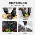 Chef exclusive disposable gloves, black nitrile food grade kitchen cooking, baking, anti scalding, oil splashing protective gloves.