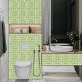 10Pcs 10X10cm Mosaic Tiles Paper Lifelike Wall Stickers Kitchen Bathroom Waterproof Self-Adhesive 3D Magic Pattern Wallpaper. 