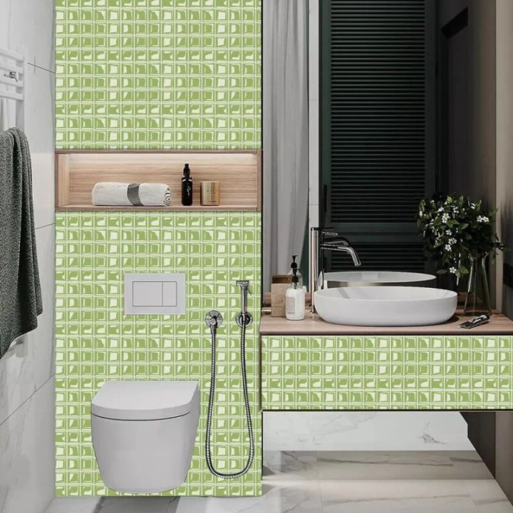 10Pcs%2010X10cm%20Mosaic%20Tiles%20Paper%20Lifelike%20Wall%20Stickers%20Kitchen%20Bathroom%20Waterproof%20Self-Adhesive%203D%20Magic%20Pattern%20Wallpaper%20-%20Image%205