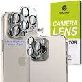 For Apple iPhone 15 Pro Max /15 pro Back 9H Full Camera Lens Protector Rear 9H 3D Camera Lens Protector,Upgraded HD,Clear Scratch Resistant [With Photo Friendly Flash Cut]. 