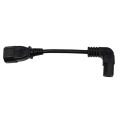 IEC Male C14 to Up Right Angled 90 Degree IEC Female C13 Power Extension Adapter with 18cm IEC 320 90 Degree C13 3 Pin Female to C14 3 Pin Male PDU Power Supply Extension Cord.