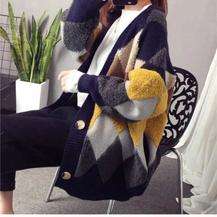 Slouchy%20Style%20Sweater%20Women's%20Cardigan%20Loose%20Autumn%20and%20Winter%20Korean%202023%20New%20Style%20Outerwear%20Knitted%20Jacket%20Medium%20Length%20-%20Image%205