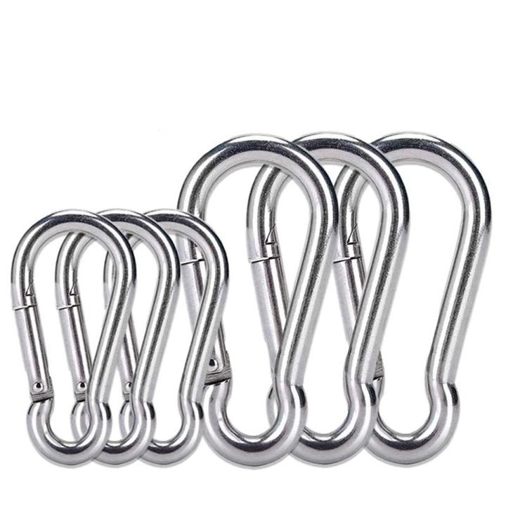 Durable 6Pcs Stainless Steel Spring Snap Hook Carabiner, Small ...