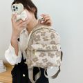 Fashion Women Mini Backpack Flower Print Pure Small Backpacks Canvas Student School Bag for Girls Portable Shoulder Rucksack New.