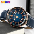 Skmei Fashion Watch Men Leather Top Luxury Quartz Waterproof Outdoor Sports Relogio Masculino 9232.