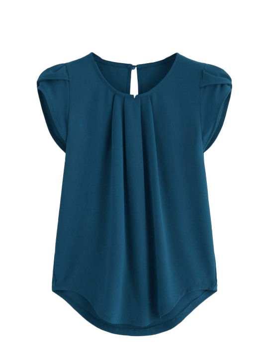 Ladies%20Blouse%20Tops%20for%20plus%20Woman%20Blouse%20Casual%20Short%20Sleeve%20Women's%20Blouses%20-%20Image%202