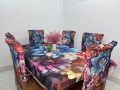 3D Print Dining table Cloth runner and 06 pieces chair cover Full Set 203. 