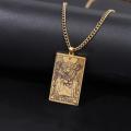 Wicca Tarot Card Waite Major Arcana Pagan Pendant Amulet Necklace-THE LOVERS.