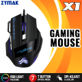 RGB Mouse Gaming Design X1 Wired RGB Gaming Mouse 7 Buttons With DPI Button And Braided Cable Computer Mice Gaming PC Laptop Desktop - 2025 Gamers Choice. 