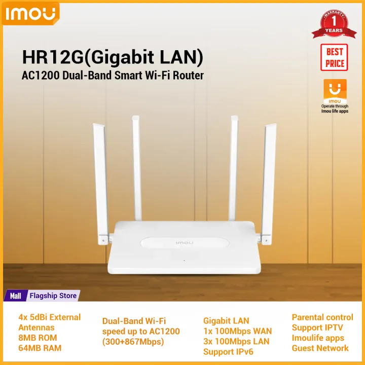 Imou%20HR12G(Gigabit%20LAN)%20AC1200%20Dual%20Band%20Smart%20Wi-Fi%20Router%20-%205dBi%204x%20High%20Gain%20Antennas%20-%20867Mbps%20at%205GHz%20and%20300Mbps%20at%202.4GHz%20-%20White%20-%20Image%203