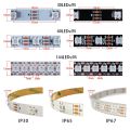 USB Controller + DC5V WS2812B WS2812 Led Strip,Individually Addressable Smart RGB Led Strip,Black/White PCB 1m 2m 3m 4m 5m-Black PCB-1m 30 IP30--. 