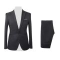 Men Business Casual Suits 2 Pieces Set Jacket Pants Men's Wedding Suit Slim Business Office Suit Formal Business Blazer Suit. 