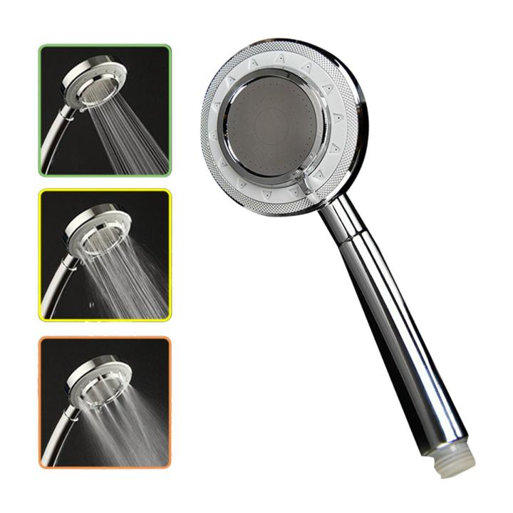 3 Spray Settings Shower Head Water Saving High Pressure Handheld Showerhead G1/2 Adjustable Bathroom Shower Head Polished Bath Handheld Shower Head Replacement