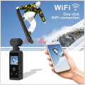 Handheld Action Camera, 270 Degree Rotating 4K HD WiFi Enabled Waterproof Pocket Camcorder for Travel Vlog for Filming Video. 