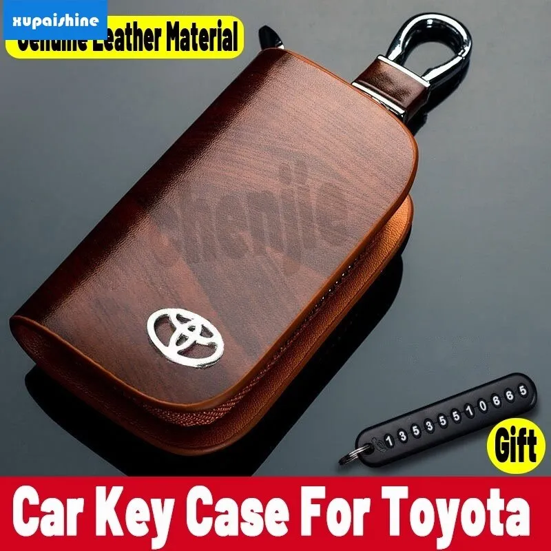 XPS high quality Leather Car Key Holder Bag car key case Car Key Cover car keychain