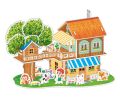 Kids 3d stereoscopic puzzle toys 3 to 6 years old house princess building blocks puzzle boy girl 3 diy handmade house.