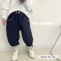 Boys' Jeans 2023Autumn New Product Boys' Baggy Pants Jeans Korean Style Hop Striped Micro Stretch Cotton Korean Style.