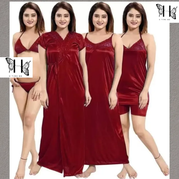6%20part%20Night%20Dress%20Silk%20Color%20Nighty%20Comfort%20Sleeping%20Dress%20pink%20purple%20blue%20misty%20%20Red%20Color%20Indian%20Silk%20Super%20Soft%20and%20elegan%20night%20hot%20romantic%20dress%20for%20women%20bikini%20penty%20gaown%20semis%20pants%20tops%20nighty%20%20silk%20dress%20for%20girl%20-%20Image%206