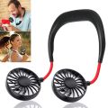 New Hanging Neck Fan, Outdoor Wearable Lazy Sports Fan USB Charging Portable Double Head Fan. 