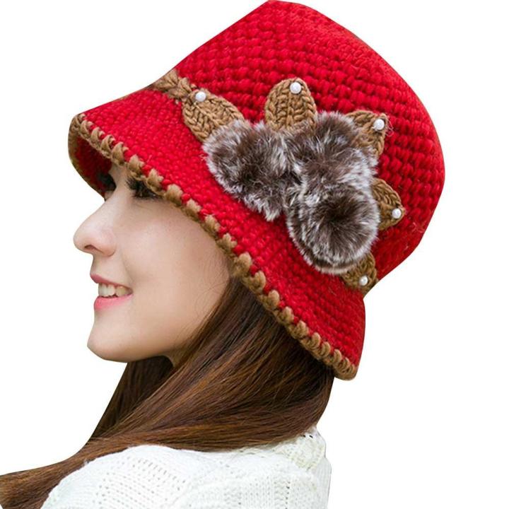Fashion%20Women%20Lady%20Winter%20Warm%20Crochet%20Knitted%20Flowers%20Decorated%20Ears%20Hat%20-%20Image%203