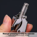 Nose Trimmer for Men Stainless Steel Manual Trimmer For Nose Razor Shaver Washable Portable Nose Ear Hair Trimmer With Brush.