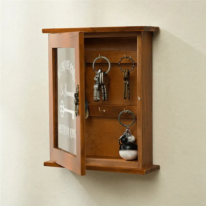 Wooden%20Key%20Box,%20Retro,%20Wall,%20Key%20Cabinet%20with%20Magnetic%20Door,%20Solid%20Wood%20Storage%20with%206%20Hooks%20Easy%20to%20Use%20-B%20-%20Image%206