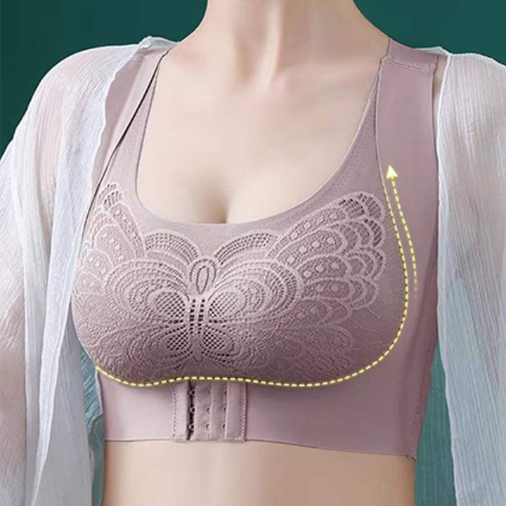Women%20underwear%20Butterfly%20pattern%20bra%20seamless%20bra%20gathered%20breathable%20bra%20women%20underwear%20Front%20Buckle%20bra%20beautiful%20back%20bra%20wrapped%20chest%20push%20up%20bra%20Orthostatic%20posture%20bra%20-%20Image%205